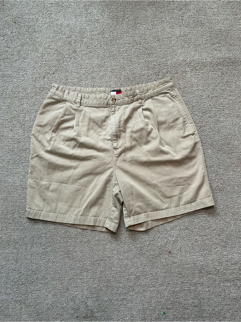 Vintage 2003 Tommy Hilfiger Jeans Cargo Shorts Men's 38 Khaki Y2K 90s Button Fly